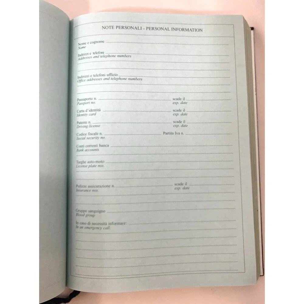 Prada Diary Diario‎ Calendar Planner Journal Book 2003 Italian Gold Edges CLEAN